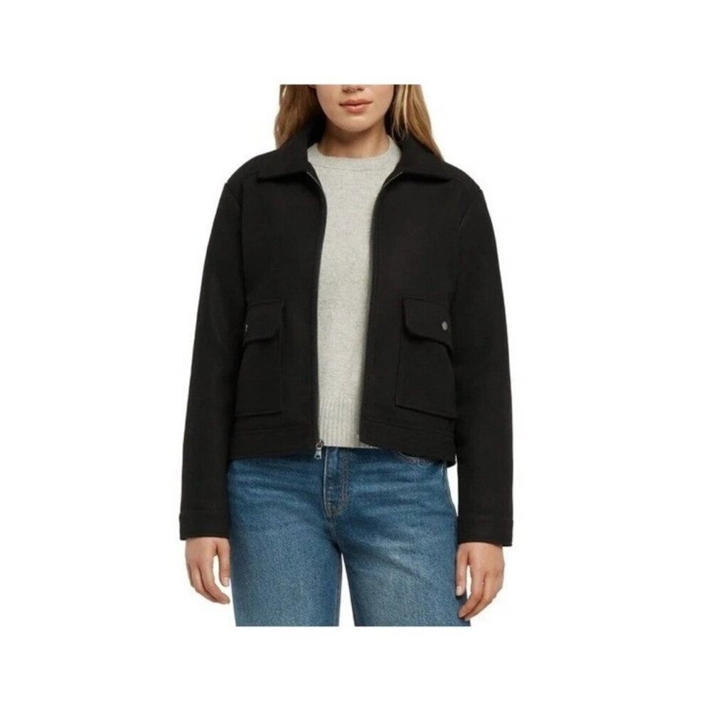 NWT Banana Republic Women's XS Black Polyester Jacket With Front Pockets